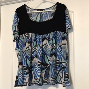 Brittany Black geometric top